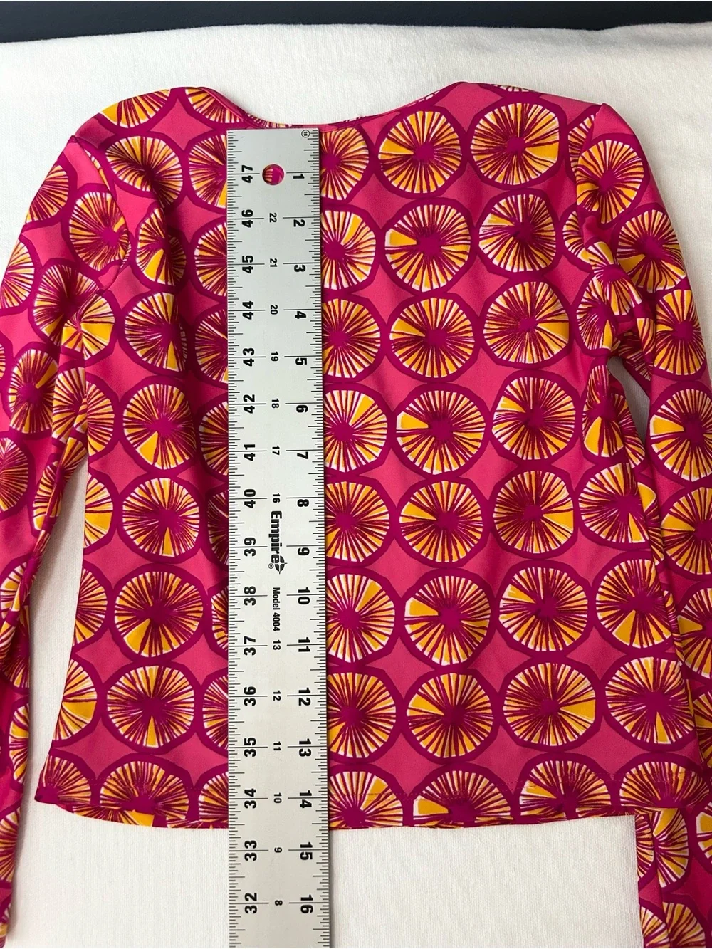 Marimekko For Target Rash Guard Girls S 6-7‎ Pink Geometric Long Sleeve Swim Top